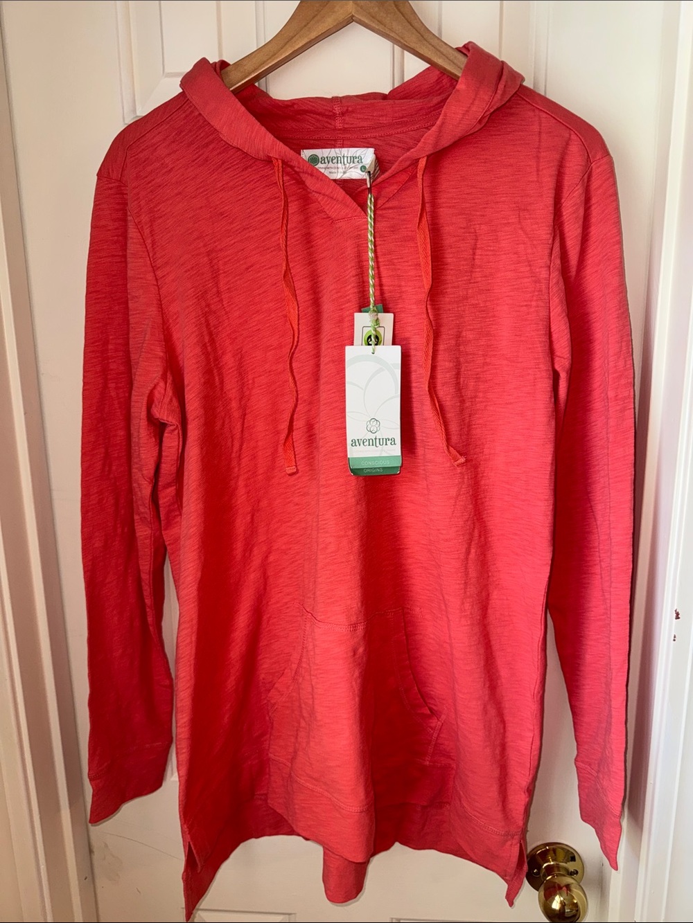 Aventura Coral Red Lightweight Hoodie